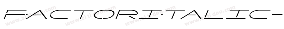 FactorItalic-Va30字体转换