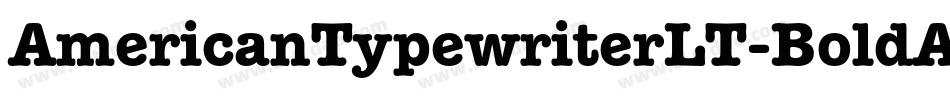 AmericanTypewriterLT-BoldA字体转换