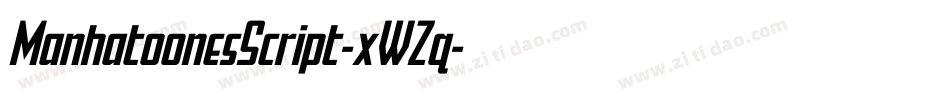 ManhatoonesScript-xWZq字体转换