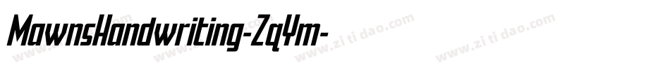 MawnsHandwriting-ZqYm字体转换