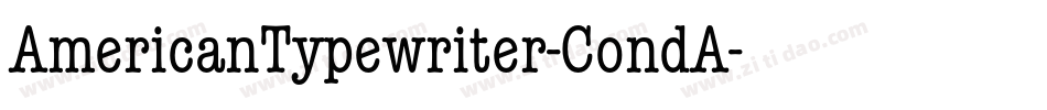 AmericanTypewriter-CondA字体转换