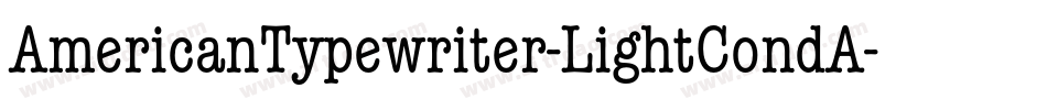 AmericanTypewriter-LightCondA字体转换