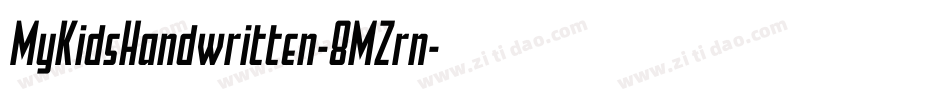 MyKidsHandwritten-8MZrn字体转换