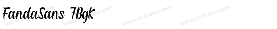 FandaSans-7BgK字体转换
