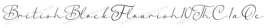 BritishBlockFlourish10ThC-1aOe字体转换