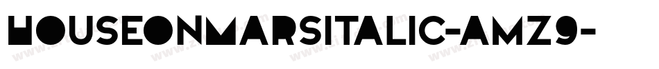 HouseOnMarsItalic-amz9字体转换