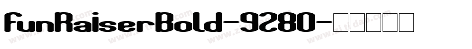 FunRaiserBold-9280字体转换
