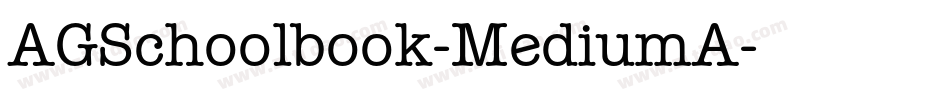 AGSchoolbook-MediumA字体转换