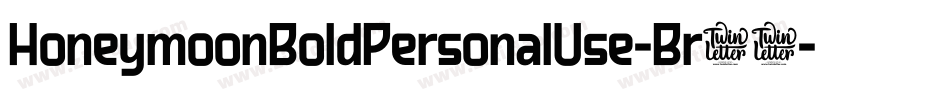 HoneymoonBoldPersonalUse-Br78字体转换