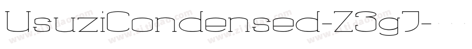 UsuziCondensed-Z3gJ字体转换