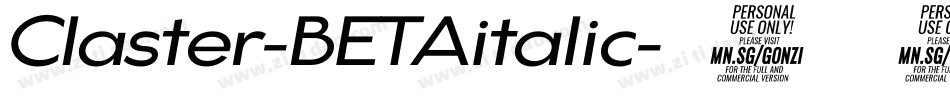 Claster-BETAitalic字体转换