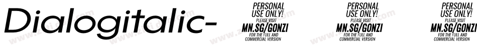 Dialogitalic字体转换