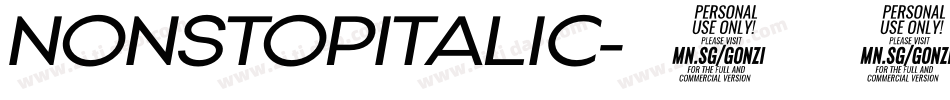 NONSTOPITALIC字体转换