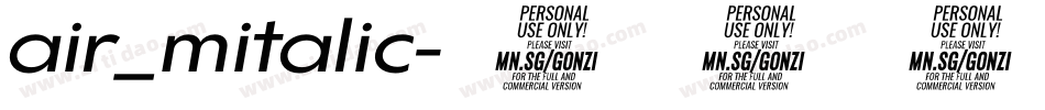 air_mitalic字体转换