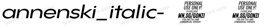 annenski_italic字体转换