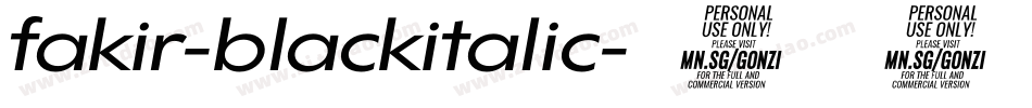 fakir-blackitalic字体转换