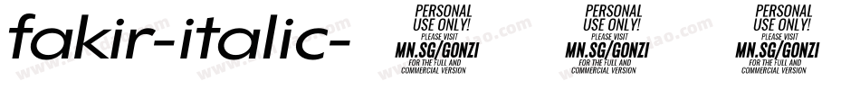 fakir-italic字体转换