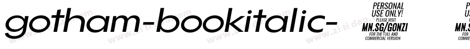 gotham-bookitalic字体转换