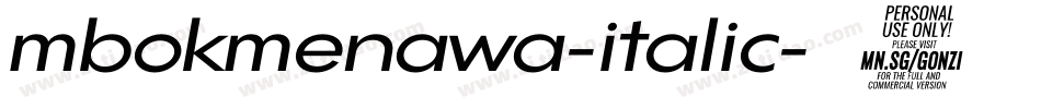 mbokmenawa-italic字体转换