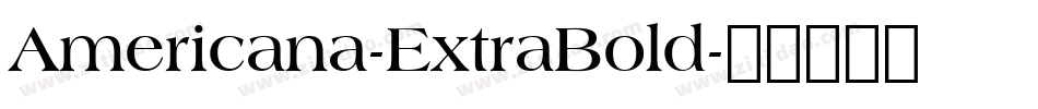 Americana-ExtraBold字体转换