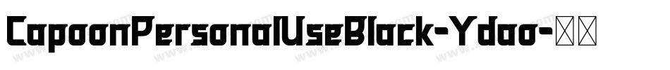 CapoonPersonalUseBlack-Ydao字体转换