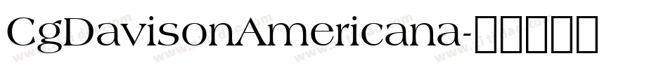 CgDavisonAmericana字体转换