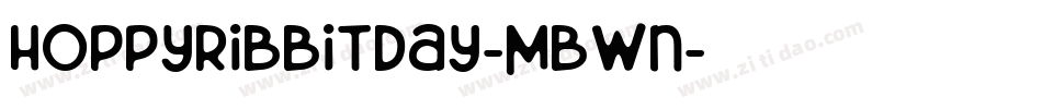 HoppyRibbitday-MBwn字体转换