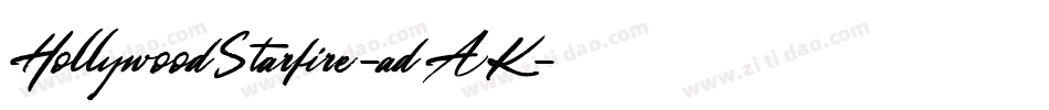 HollywoodStarfire-adAK字体转换