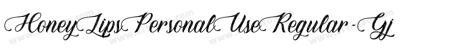 HoneyLipsPersonalUseRegular-GjBa字体转换