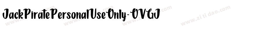 JackPiratePersonalUseOnly-OVGJP字体转换