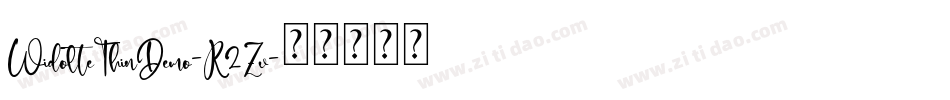 WidolteThinDemo-R2Zv字体转换 WidolteThinDemo-R2Zv字体转换
