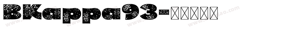 BKappa93字体转换
