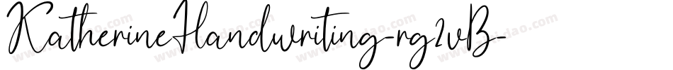 KatherineHandwriting-rg2vB字体转换
