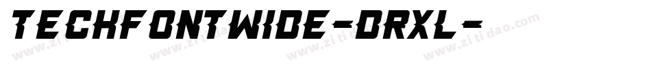 TechFontWide-drxl字体转换