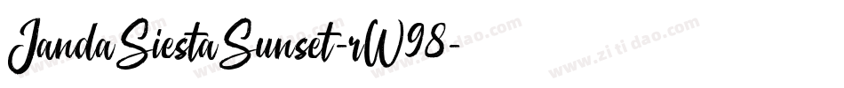 JandaSiestaSunset-rW98字体转换