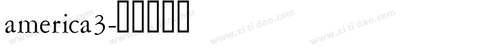 america3字体转换