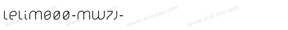 Lelim800-MW7J字体转换