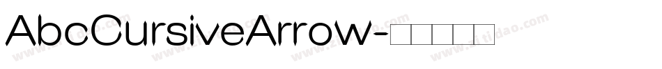 AbcCursiveArrow字体转换