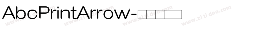 AbcPrintArrow字体转换