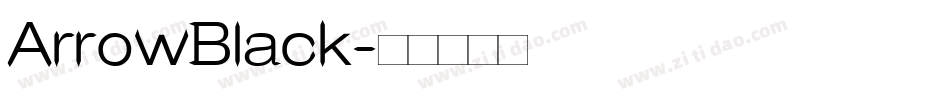 ArrowBlack字体转换