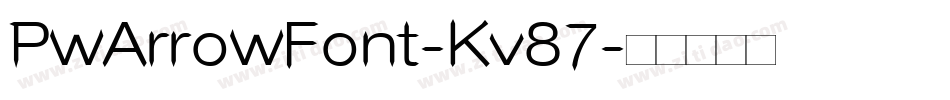 PwArrowFont-Kv87字体转换
