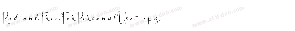 RadiantFreeForPersonalUse-5epz字体转换