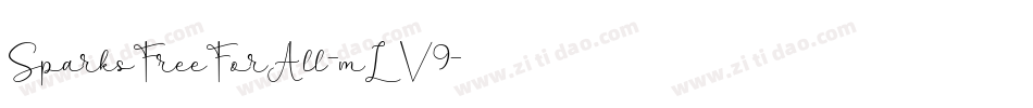 SparksFreeForAll-mLV9字体转换