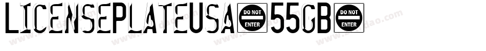 LicensePlateUsa-55gB字体转换