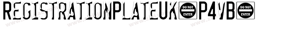 RegistrationPlateUk-P4vB字体转换