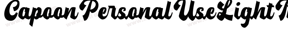 CapoonPersonalUseLightItalic-vLOA字体转换