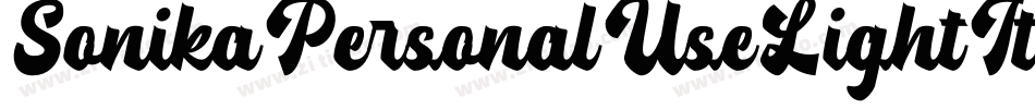 SonikaPersonalUseLightItalic-j80y字体转换