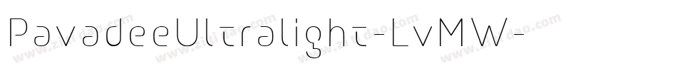 PavadeeUltralight-LvMW字体转换