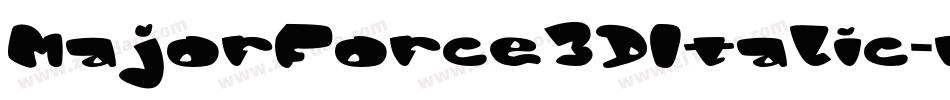 MajorForce3DItalic-rMD7字体转换