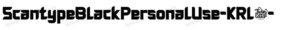 ScantypeBlackPersonalUse-KRl7字体转换
